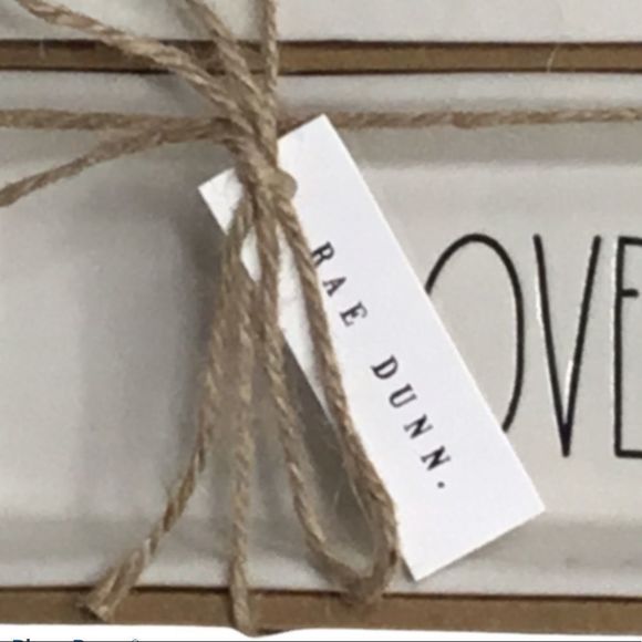 RAE DUNN PORCELAIN PLAQUE & TRAY “BEST MOM EVER” WORDED SET OF TWO NEW IN NOX - Picture 7 of 8